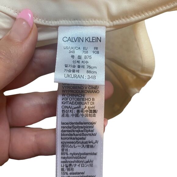 Calvin Klein‎ Women’s Size 34B Ivory Lace Corset Top Longline Bra Strapless - Picture 5 of 9
